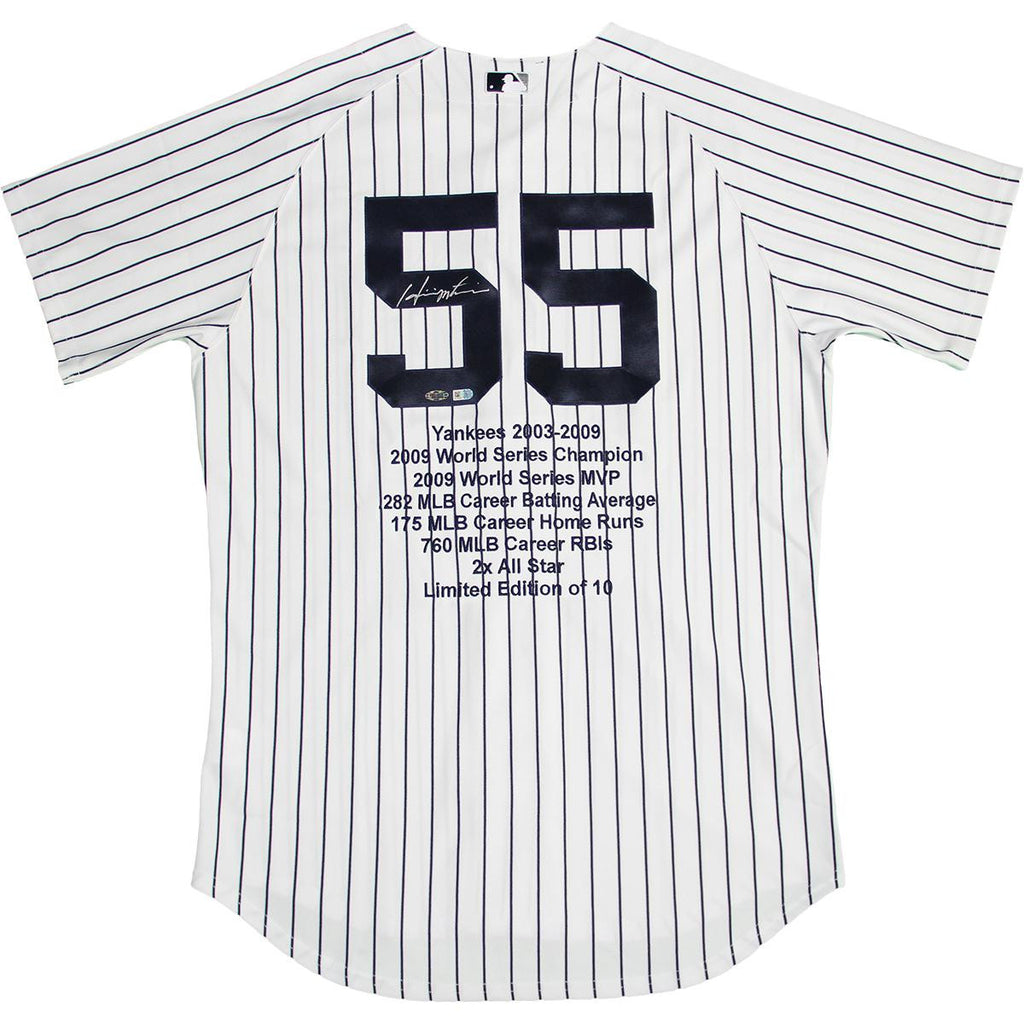 Hideki Matsui Yankees Authentic Pinstripe Jersey w Embroidered Stats (LE10)(MLB Auth)