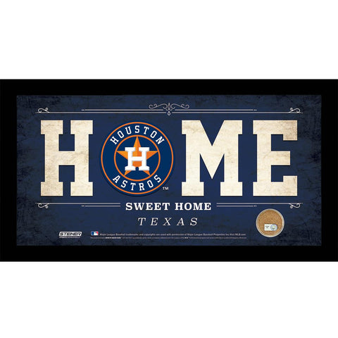 Houston Astros 10x20 Home Sweet Home Sign with Game-Used Dirt from Minute Maid Park