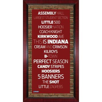 Indiana Hoosiers Subway Sign Framed 16x32 Photo