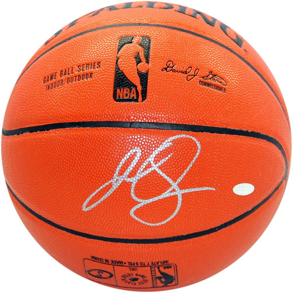 J.R. Smith Signed IO NBA Orange Basketball (Signed in Silver)