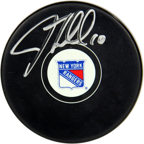 J.T. Miller Signed Ranger Logo Puck