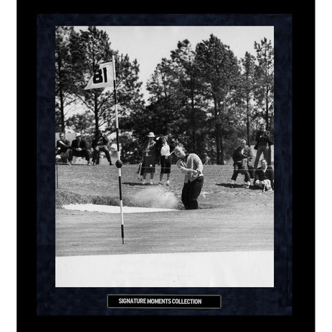 Jack Nicklaus 1968 Masters Bunker Shot Framed Golden Moments 16x20 Photo