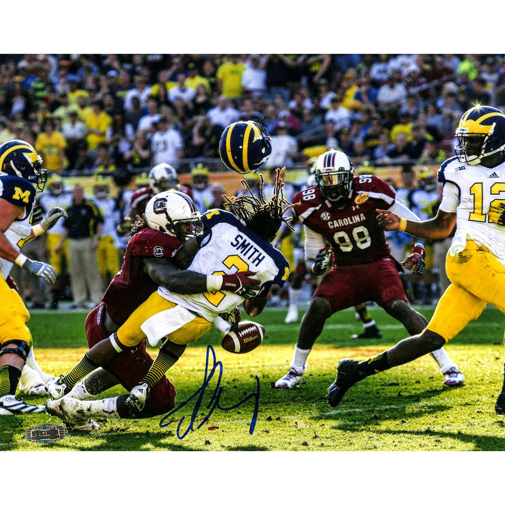 Jadeveon Clowney Hit vs. Michigan Signed 8x10 Photo