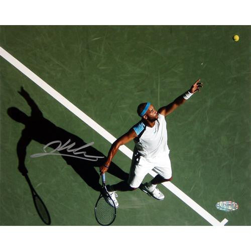 James Blake Overhead Serve Signed 8x10 Photo