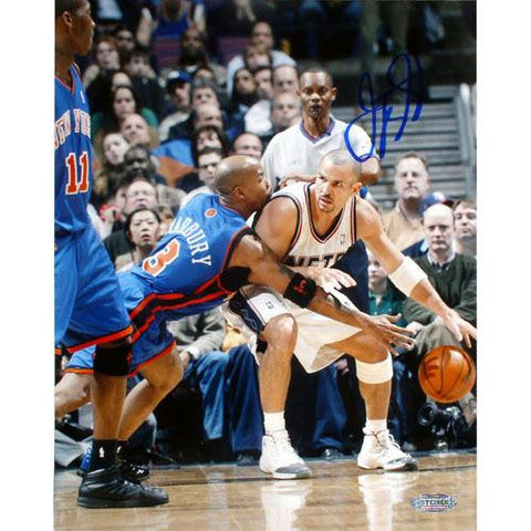 Jason Kidd Nets vs Marbury Single Signed by Kidd 8x10 Photgraph