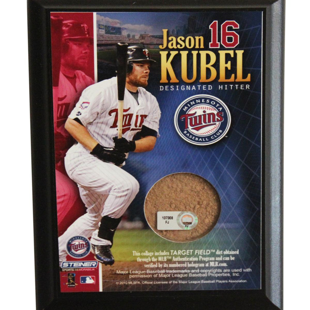 Jason Kubel Twins 4x6 Dirt Plaque