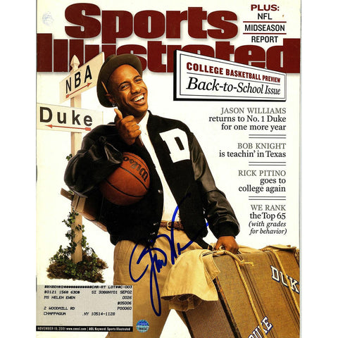 Jay Williams Signed Sports Illustrated Magazine November 19 2001