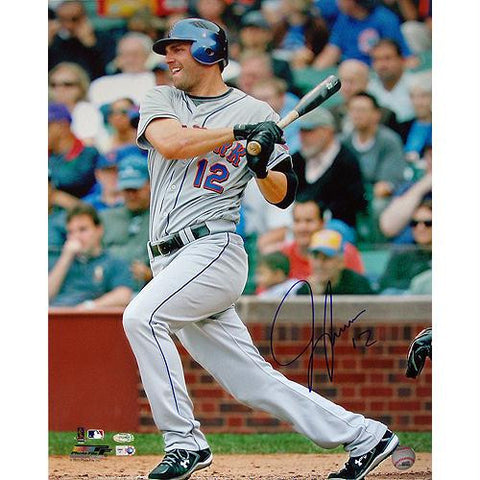 Jeff Francoeur NY Mets Grey Jersey Swing Vertical 16x20 Photo (MLB Auth)