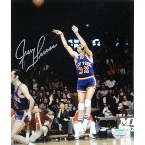 Jerry Lucas Signed 8x10 New York Knicks Photo (Mounted Memories Auth)