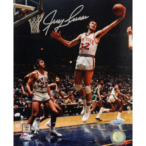 Jerry Lucas Signed Jump Hook vs. Celtics 8x10 Photo (Tristar Auth)