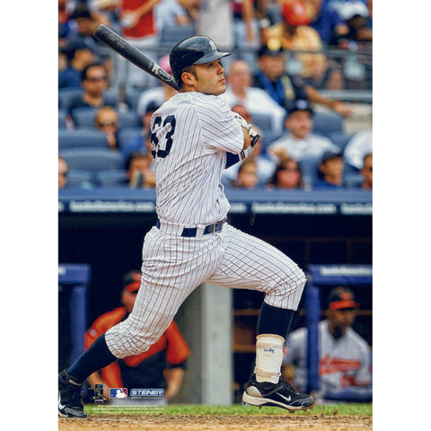 Jesus Montero Yankees Pinstripe Jersey Swing Vertical 8x10 Photo