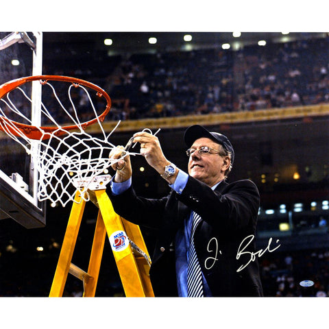 Jim Boeheim Cutting Down Net Horizontal 16x20 Photo (Signed in Silver)