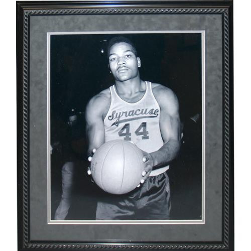 Jim Brown Black Rope Framed 16x20 BW 44 Syracuse Basketball Photo