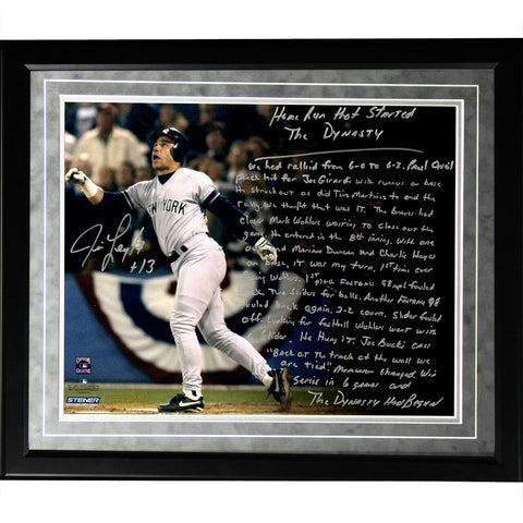 Jim Leyritz Facsimile Dynasty Home Run Framed Metallic 16x20 Story Photo