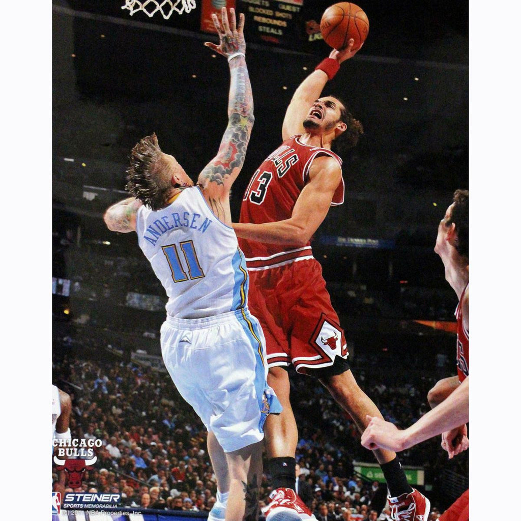 Joakim Noah Dunk Over Chris Anderson Vertical 16x20 Photo (Getty 107163465)