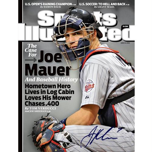 Joe Mauer Signed Chasing .400 Sports Illustrated 16x20 Photo (MLB Auth)