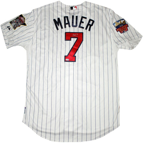 Joe Mauer Signed Minnesota Twins Authentic Home Jersey w All Star Game Patch (MLB Auth)