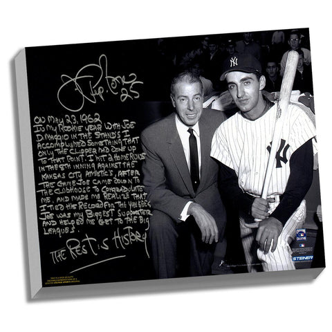 Joe Pepitone Facsimile About Joe DiMaggio Story Stretched 16x20 Story Canvas