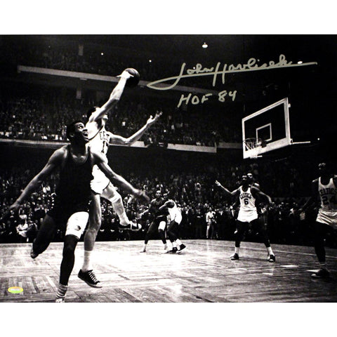 John Havlicek Signed Steal BW 16x20 Photo w HOF insc