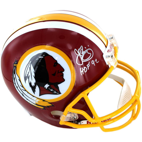 John Riggins Signed Washington Redskins Replica Helmet w HOF 92 insc