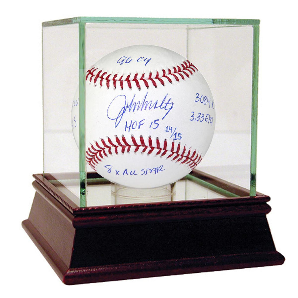 John Smoltz Signed MLB Baseball w HOF 15 213 Ws 3.33 ERA 154 Saves 8x AS 96 Cy 3084 Ks Insc. (LE of 15) (MLB Auth)