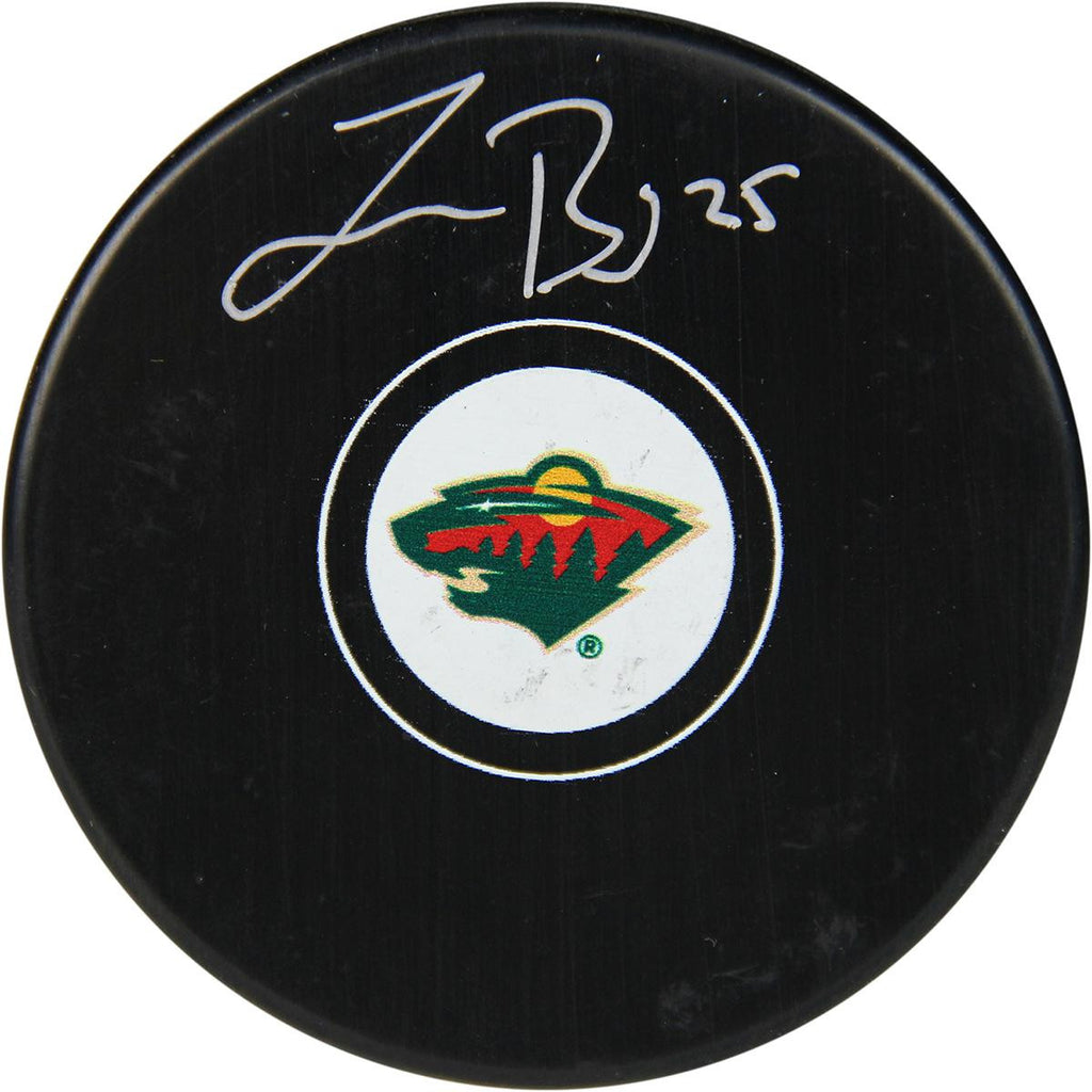 Jonas Brodin Signed Minnesota Wild Logo Puck