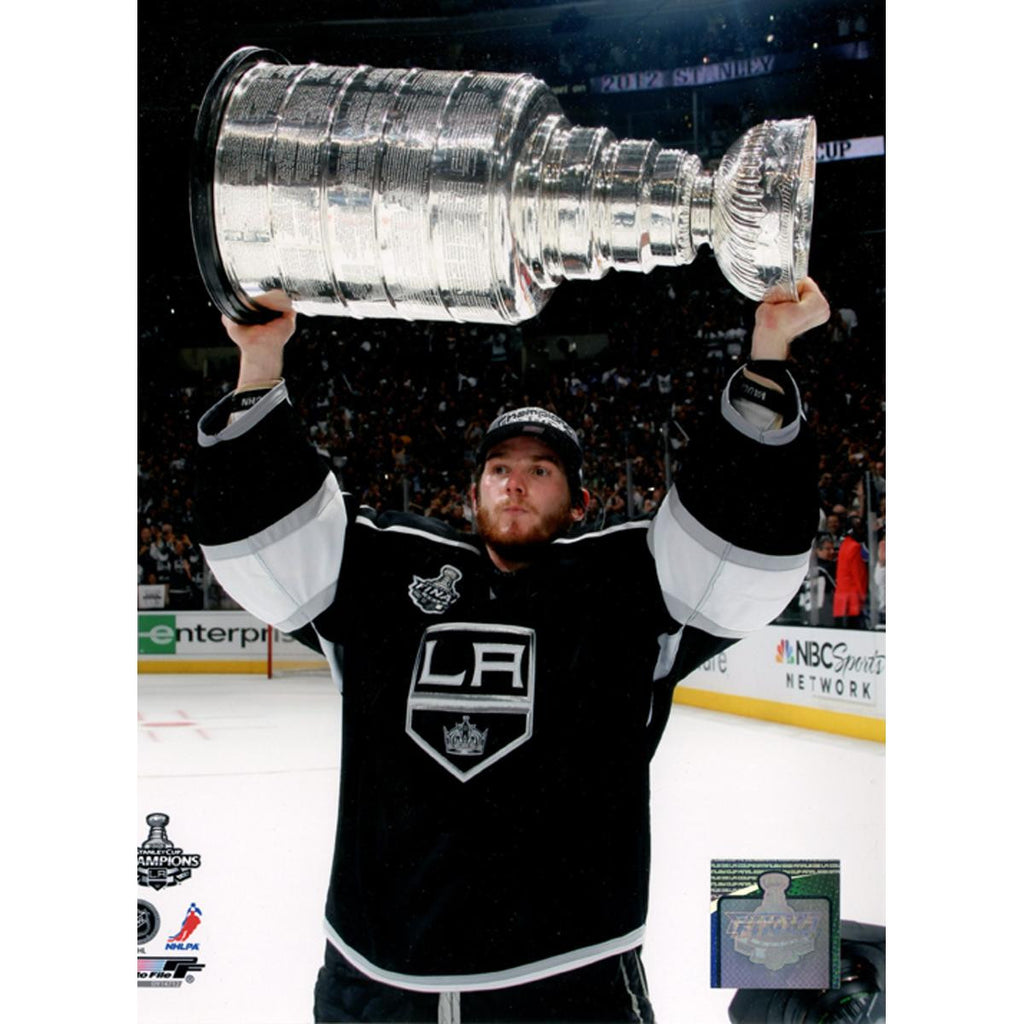 Jonathan Quick Holding Stanley Cup Trophy 8x10 Photo