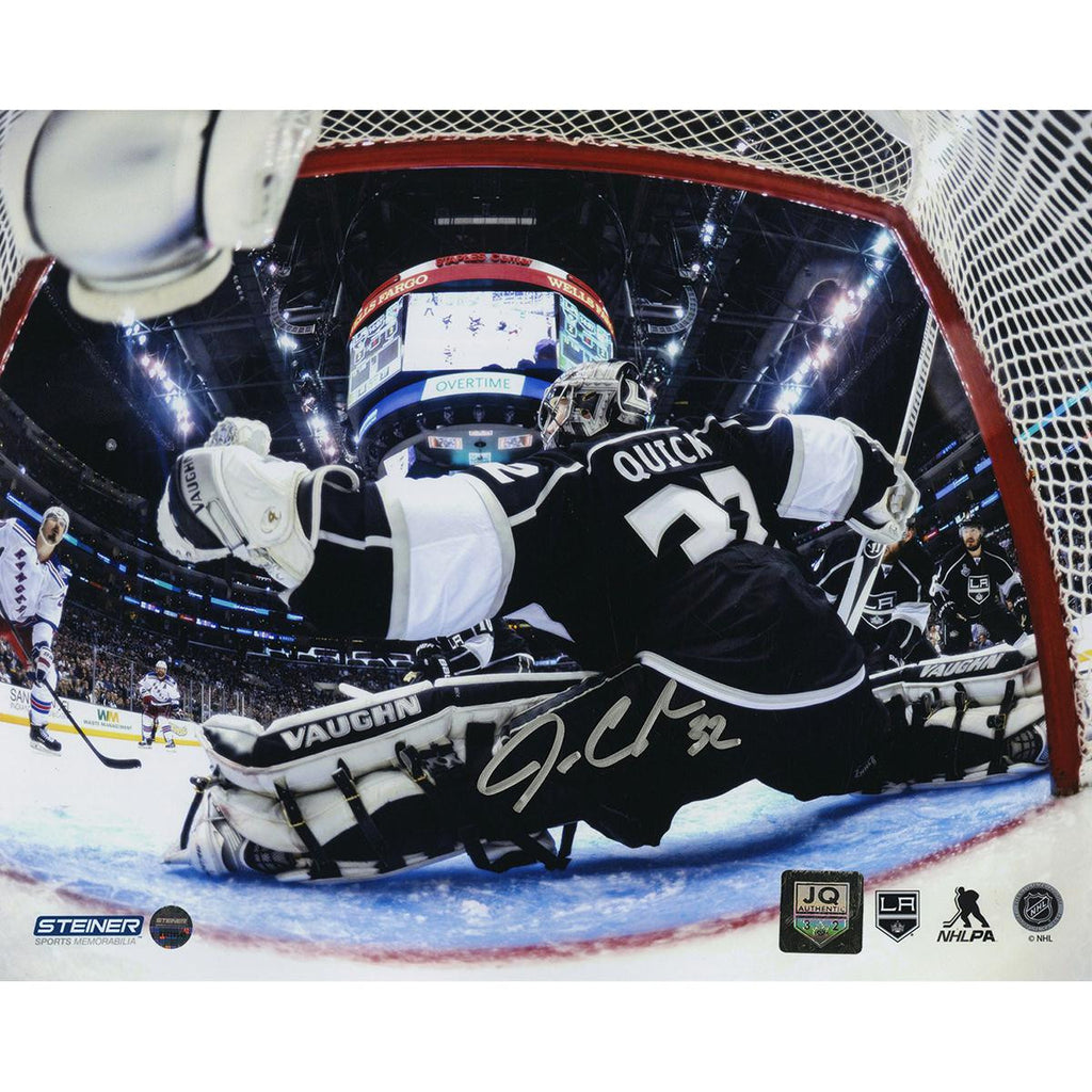 Jonathan Quick Signed 2014 Stanley Cup Net Save 8x10 Photo