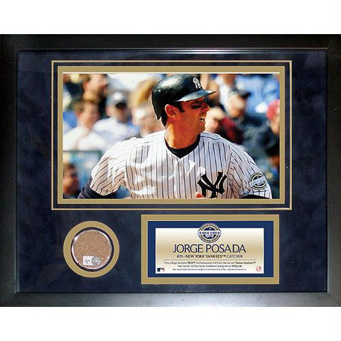 Jorge Posada 2009 Yankees Mini Dirt Collage