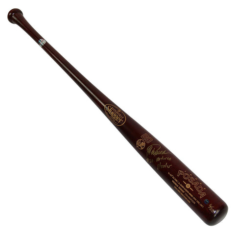 Jorge Posada Signed Commemorative Stat Bat w 20 Retired 82215 Insc. (LE of 20)(MLB Auth)