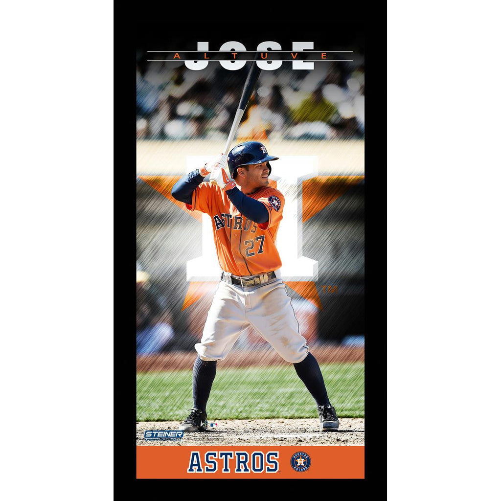 Jose Altuve Houston Astros Player Profile Wall Art 9.5x19 Framed Photo