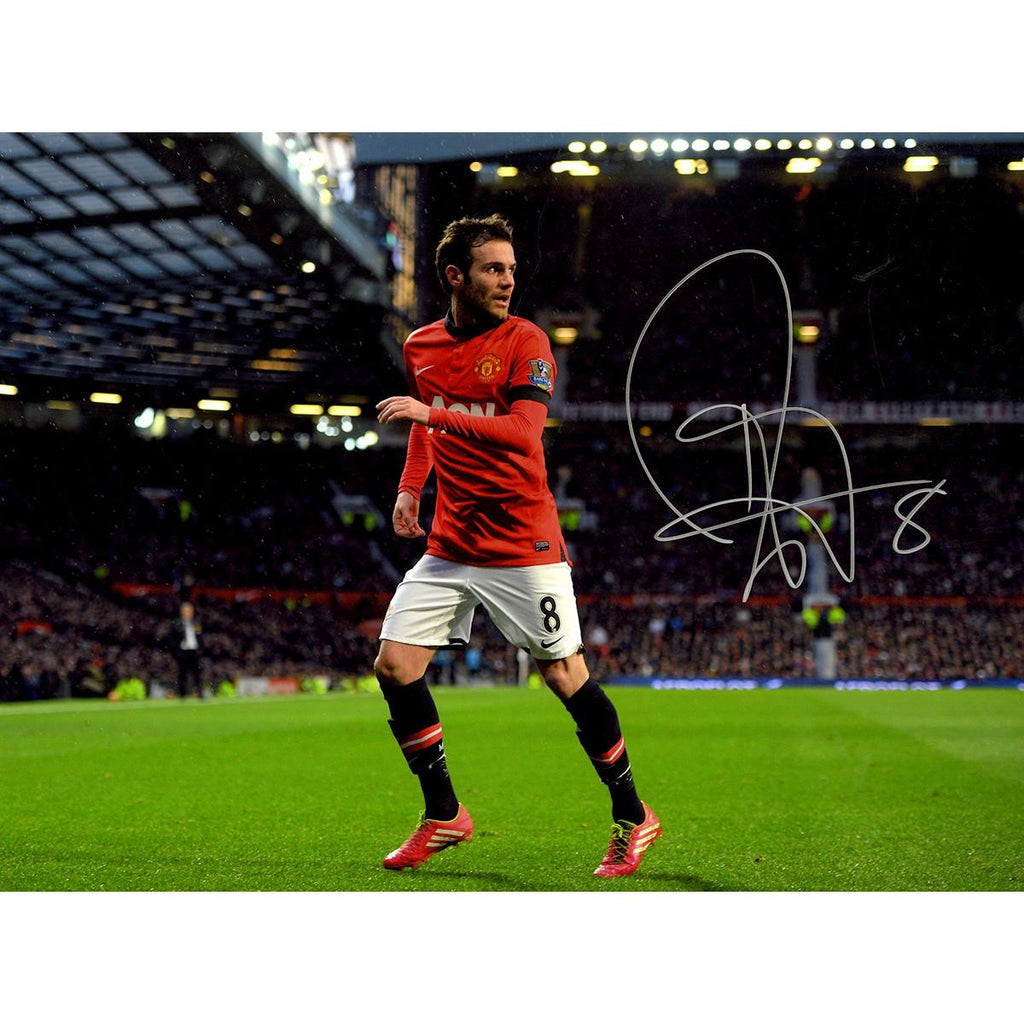 Juan Mata Signed Manchester United Old Trafford Photo (Icons Auth & Third Party Holo)