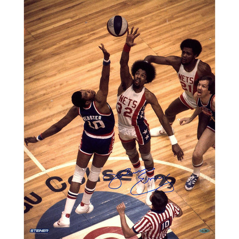 Julius Erving New Jersey Nets Tip-off Signed 16x20 Photo