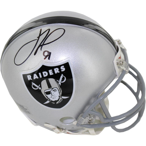 Justin Tuck Signed Oakland Raiders Mini Helmet