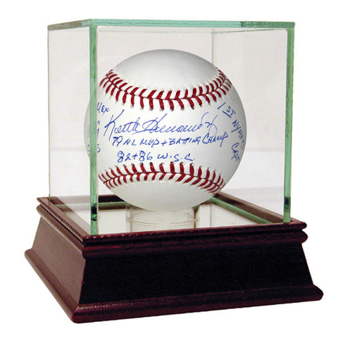 Keith Hernandez Signed MLB Baseball w Mex 11x GG 5x AS 79 NL MVP+Batting Champ 82+86 WSC 1st NY Mets Capt Inscriptions