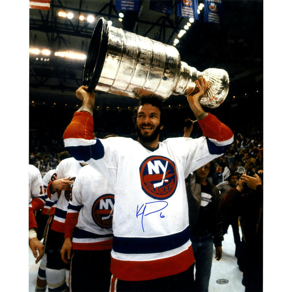 Ken Morrow w Stanley Cup Overhead 16x20 Photograph