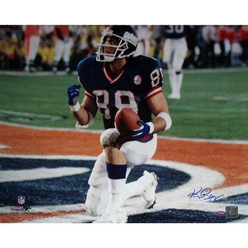 Ken Regan Signed Mark Bavaro SB XXI TD Celebration- Kneel in End Zone Horizontal 16x20 Photo (No Certs or Holos)