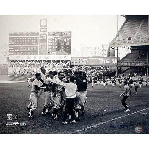 Ken Regan Signed Yogi Berra Celebration with Team B&W Horizontal 16x20 Photo