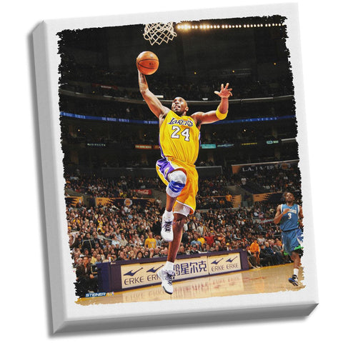 Kobe Bryant Dunk Stretched 22x26 Canvas