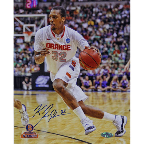 Kris Joseph Syracuse White Jersey Drive Vertical 8x10 Photo