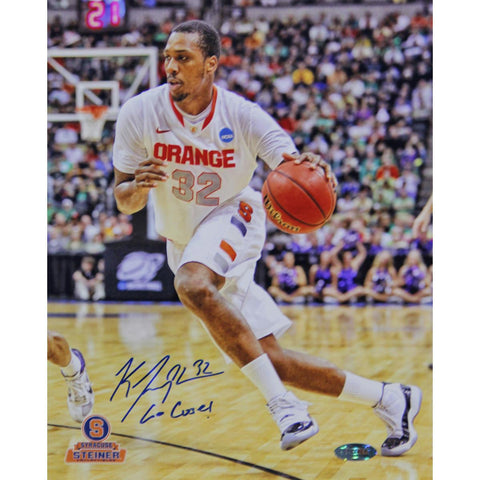 Kris Joseph Syracuse White Jersey Drive Vertical 8x10 Photo w Go Cuse Insc.