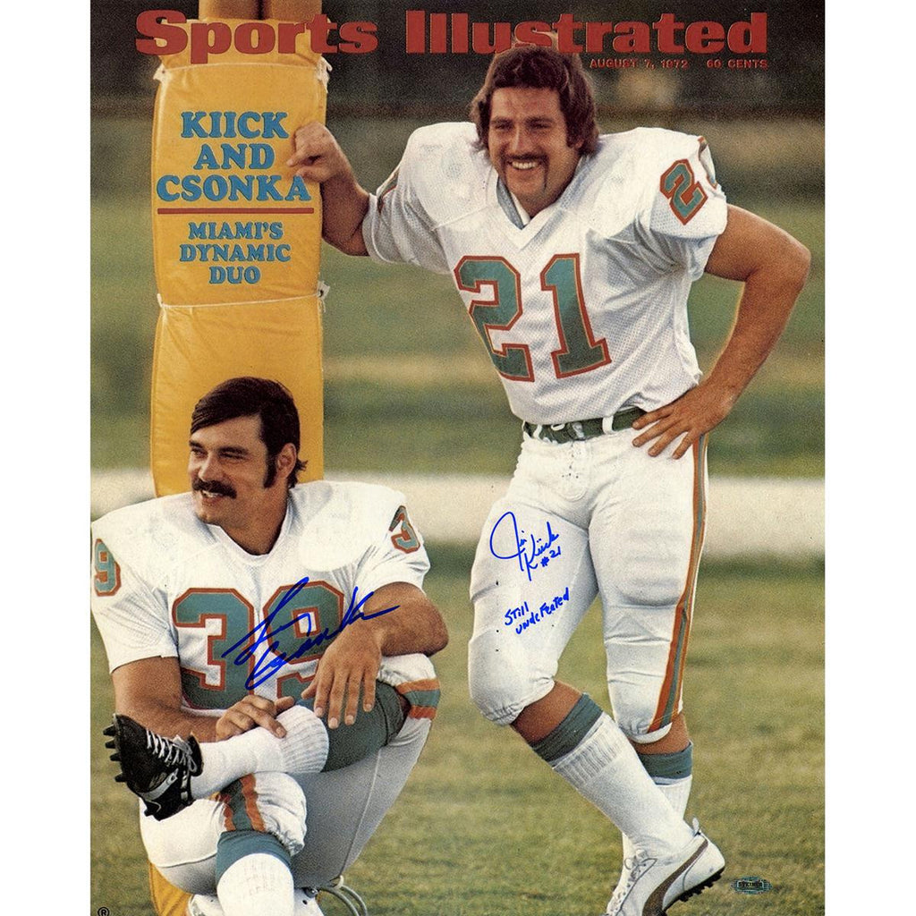 Larry Csonka and Jim Kiick Signed Dual Dolphins Sports Illustrated Cover w Still Undeafeated Inscribe by Jim Kiick