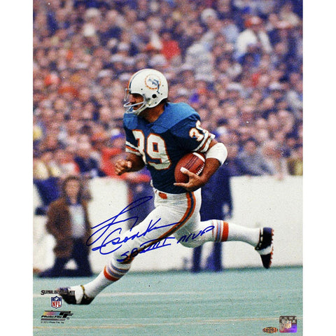 Larry Csonka Signed Dolphins 16x20 Photo w SB VIII MVP insc