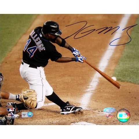 Lastings Milledge Swing vs Pirates Signed 16x20 Photo (MLB Auth)