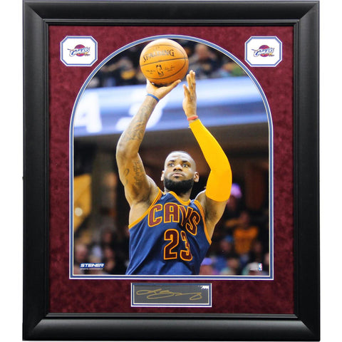 LeBron James Signed and Framed Chit Collage - SSM 3rd Party Holo and Auth (20x24 BW212-405)