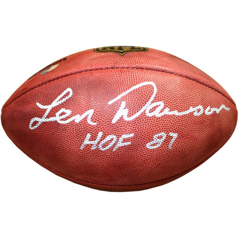 Len Dawson Signed Duke Football w HOF 87 Inscription