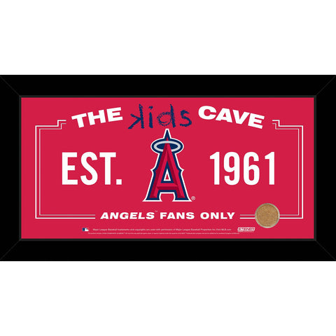 Los Angeles Angels 10x20 Kids Cave Sign w Game Used Dirt from Angel Stadium of Anaheim