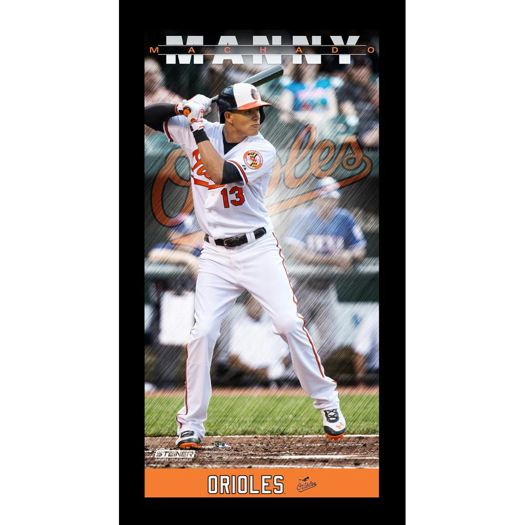 Manny Machado Baltimore Orioles Player Profile Wall Art 9.5x19 Framed Photo