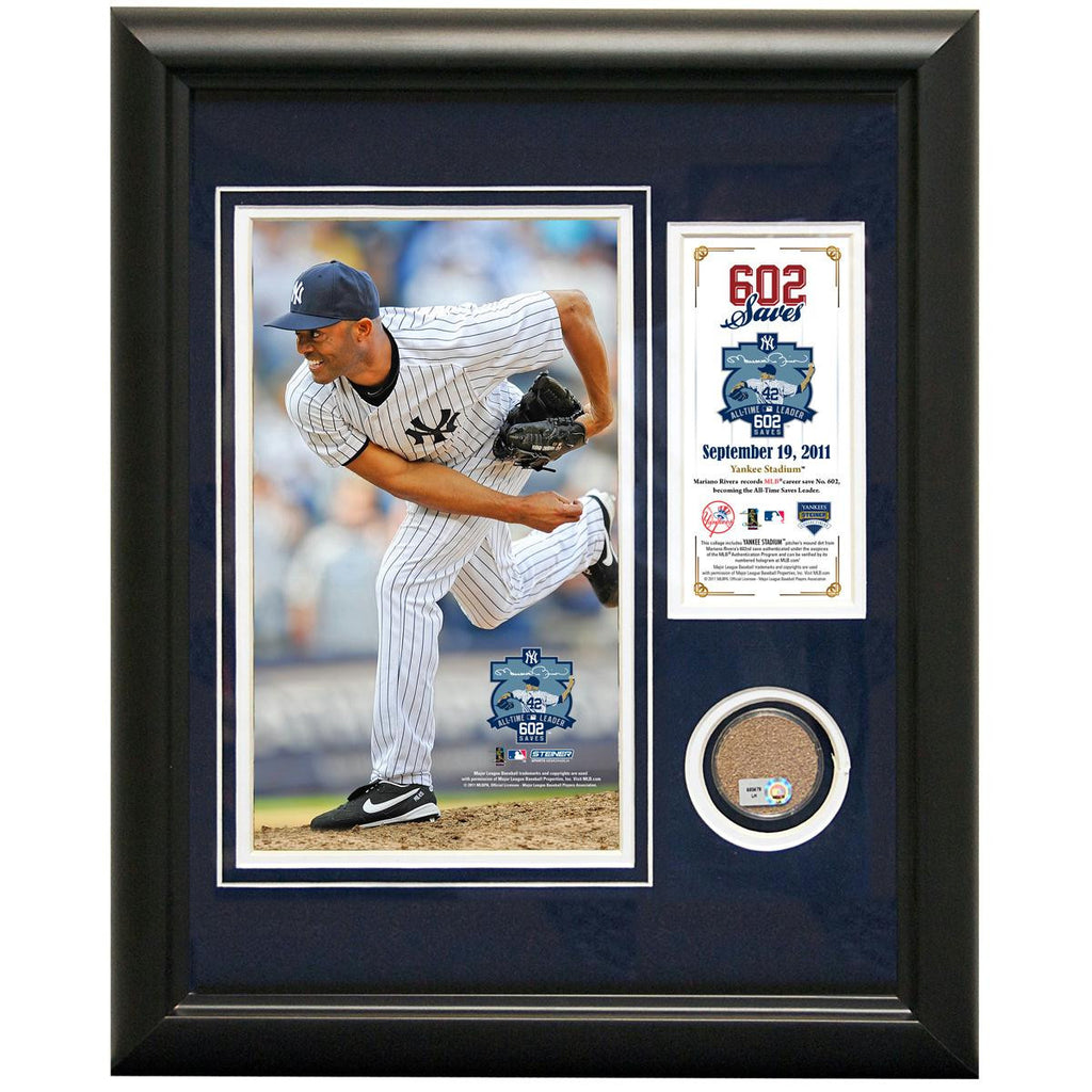 Mariano Rivera 11x14 Mini Dirt Collage w Dirt Capsule 602nd Career Save (Record Breaking)