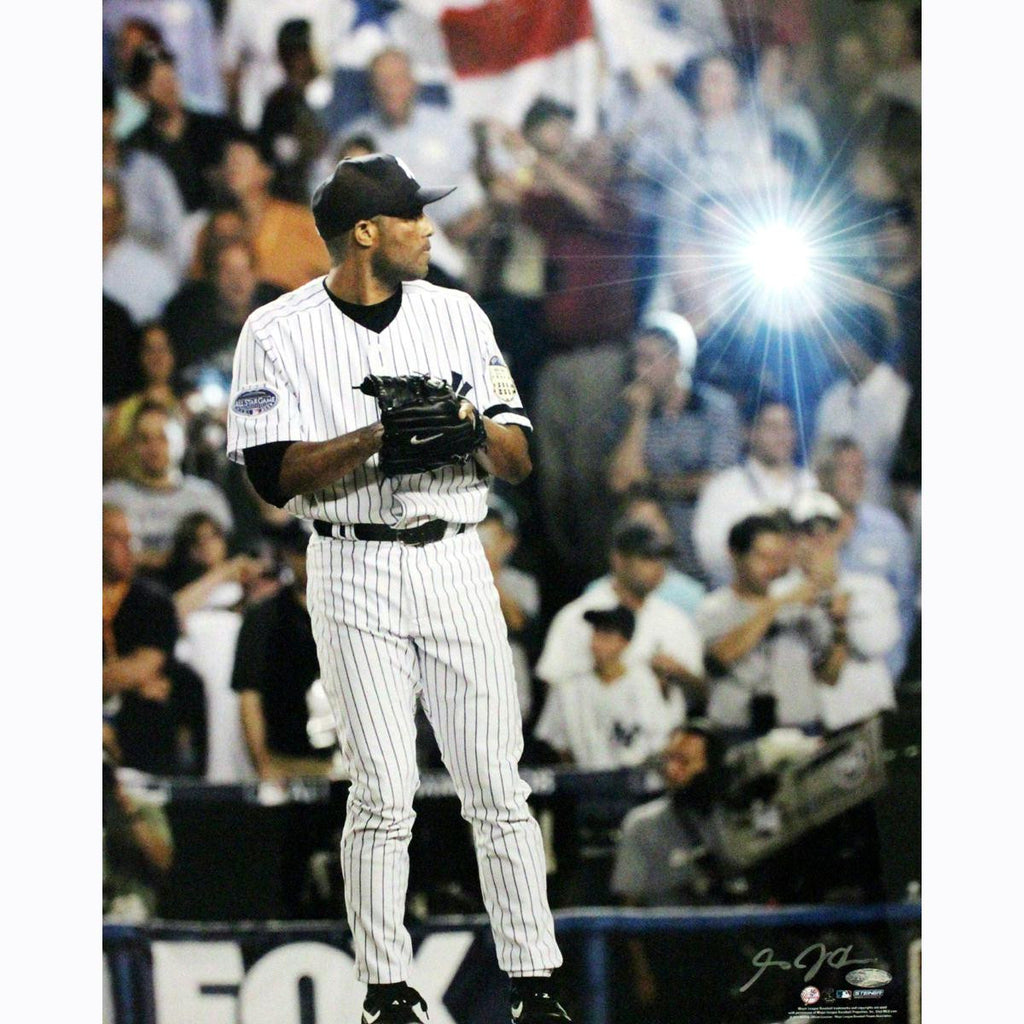 Mariano Rivera 2008 Yankees Pinstripe Jersey Pitching Vertical 16x20 Photo (Signed by Anthony Causi)